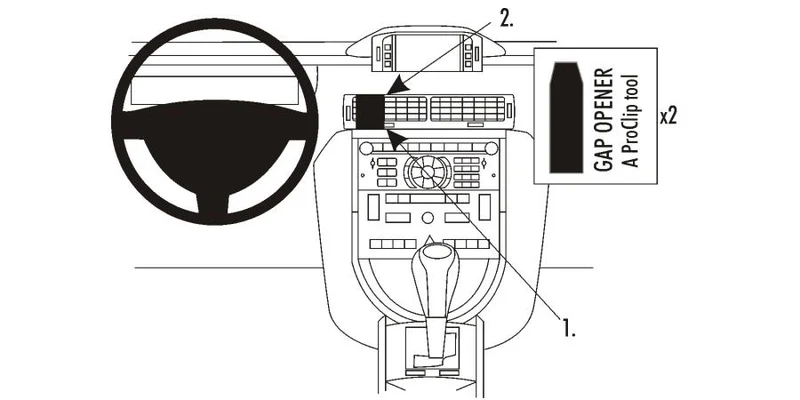 ProClip Fahrzeughalter 853879 - Mittelbefestigung - Citroen C6 07-13