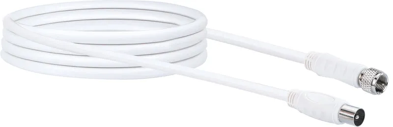 Adapterkabel F- auf IEC-Stecker 1,5 - 5 m 90 dB