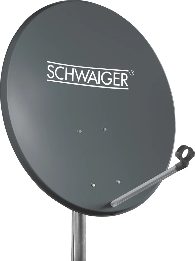 Satellitenschüssel Stahl Hellgrau/Rot/Anthrazit 55 cm
