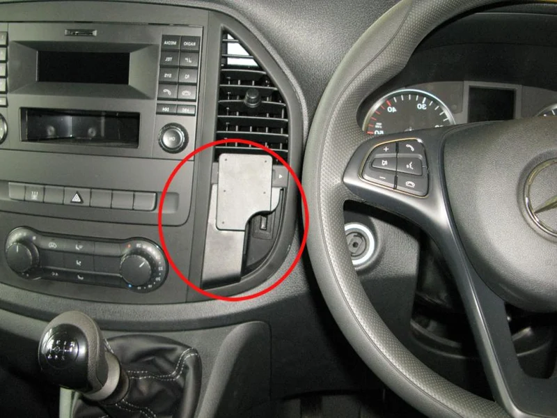 ProClip Fahrzeughalter für Rechtslenker 655220 - Mittelbefestigung- NUR für manuelle Gangschaltung - Mercedes Benz Vito 15-23