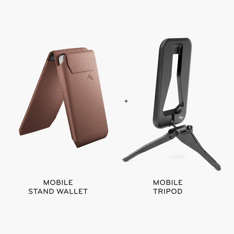 Wallet + Mobile Tripod | Redwood (Fabric)