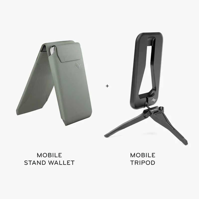 Wallet + Mobile Tripod | Sage (Fabric)