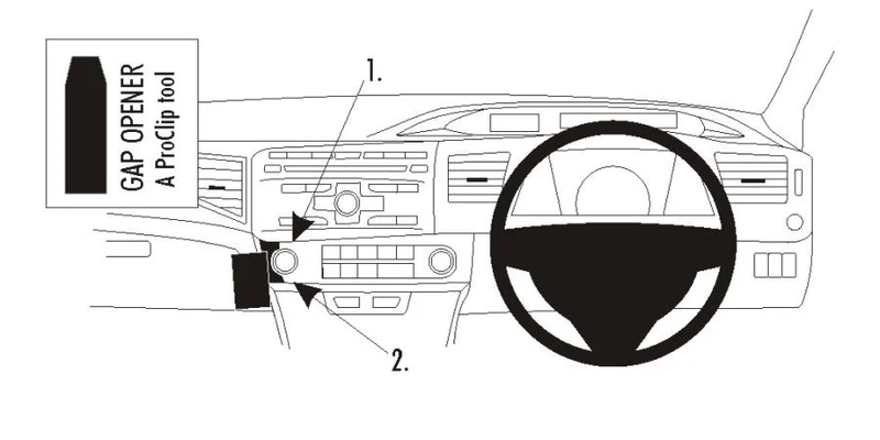 ProClip Fahrzeughalter für Rechtslenker 654654 - Winkelbefestigung - Honda Civic 12-15