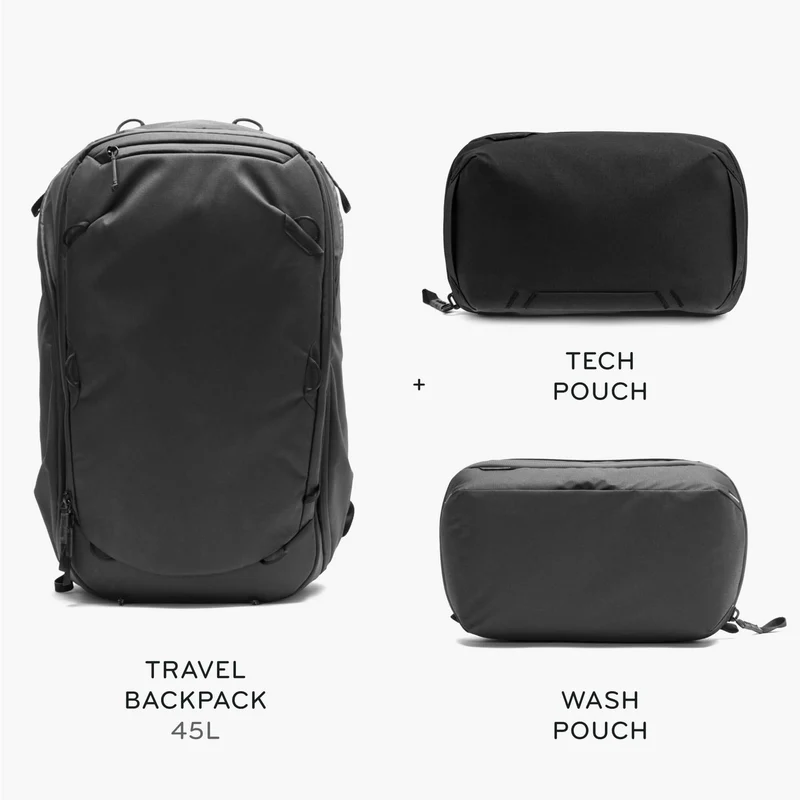 45L Travel Backpack + Bundle 2 | Black