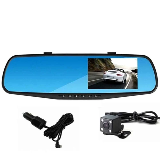 Full HD 1080P Car DVR Camera Auto 4.3 Inch Rearview Mirror dash Digital Video Recorder Dual Lens