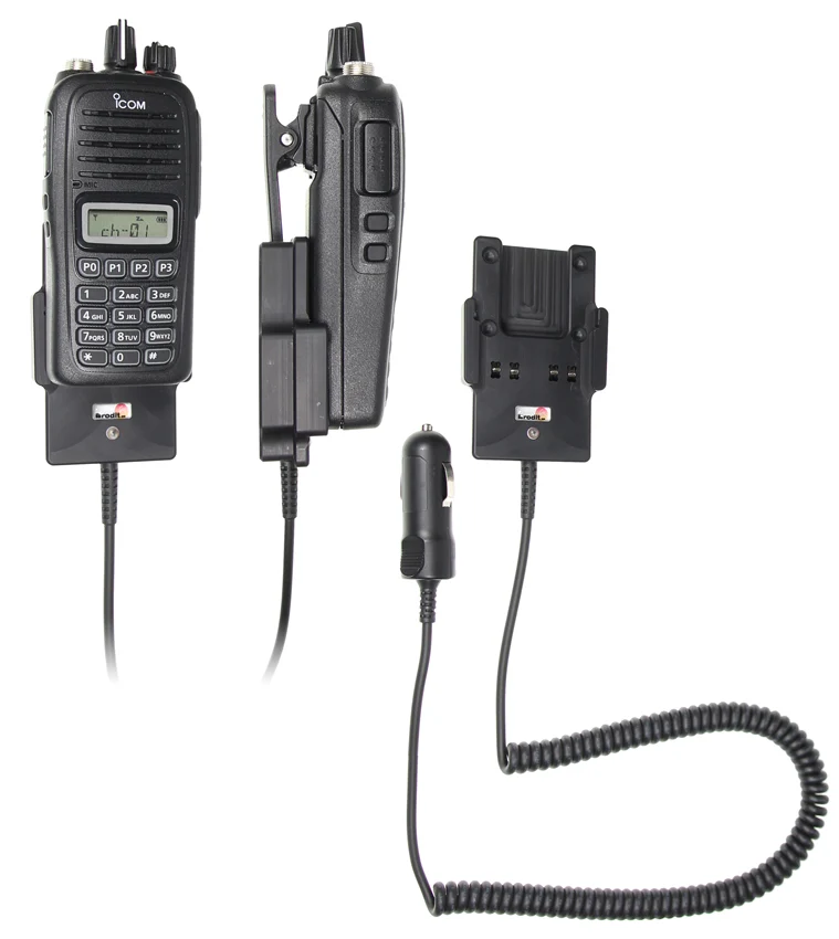 Gerätehalter 530677 mit Ladefunktion - für Funkgeräte - ICOM IC-F2000, ICOM IC-F1000S, ICOM IC-F1000 und weitere