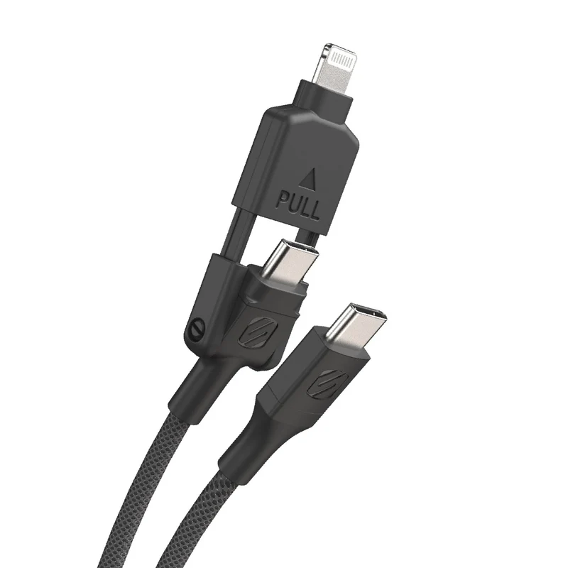 StrikeLine 2-in-1 USB-C to USB-C/Lightning 4 Ft. Charging Cable