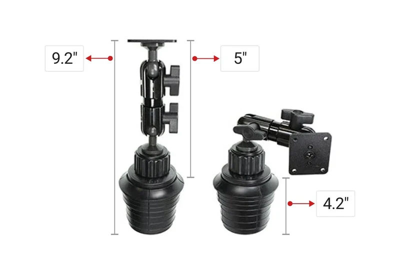 9.2 In. Standard-Duty Pedestal Cup Holder Mount