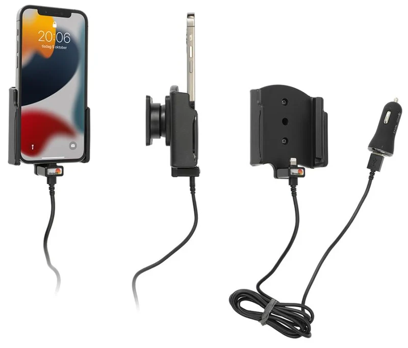Gerätehalter 721276 mit Ladefunktion - für Smartphones - Apple iPhone 13, Apple iPhone 14, Apple iPhone 14 Pro und weitere