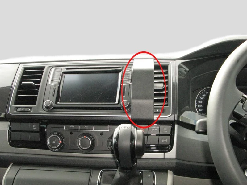 ProClip Fahrzeughalter für Rechtslenker 655204 - Mittelbefestigung- NUR für Premium-Armaturenbrett MIT einem Deckel auf der mittleren Ablagetasche - Volkswagen T6 Transporter/Pickup 16-20, Volkswagen Multivan 16-20