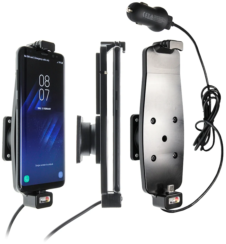 Gerätehalter 521964 mit Ladefunktion - für Smartphones - Samsung Galaxy S10, Samsung Galaxy S8, Samsung Galaxy S9
