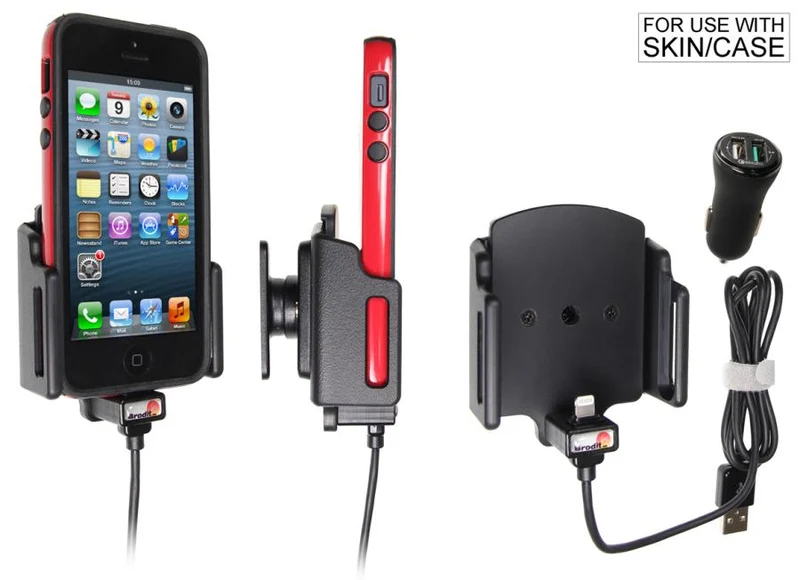 Gerätehalter 521502 mit Ladefunktion - für Smartphones - Apple iPhone SE, Apple iPhone 5S, Apple iPhone 5C und weitere