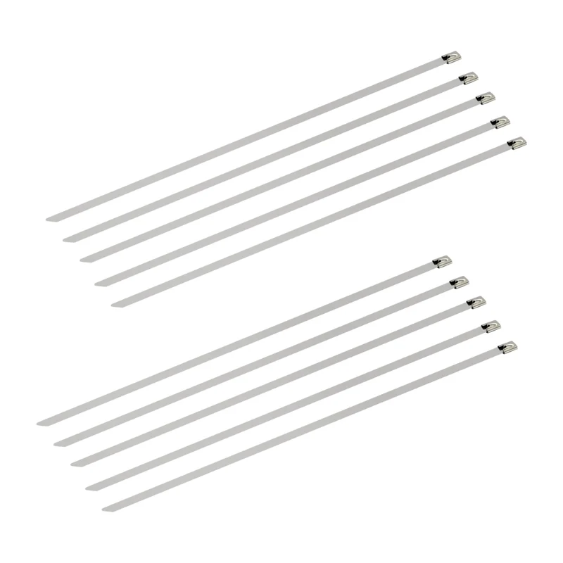 10er-Set Edelstahlkabelbinder, 40 cm