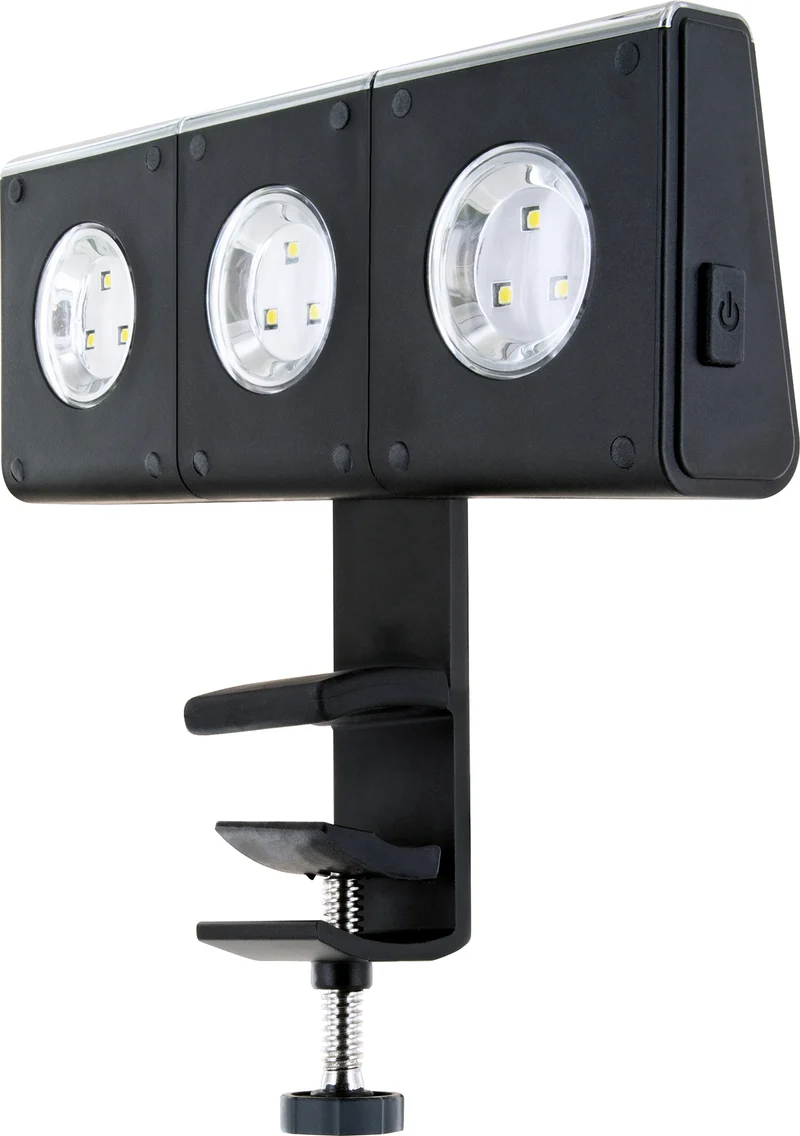 Grill-Leuchte mit beweglichen LED-Strahlern