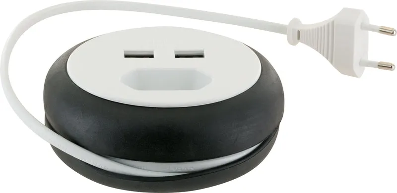 Kabeltrommel Eurostecker 2x USB-A Slots