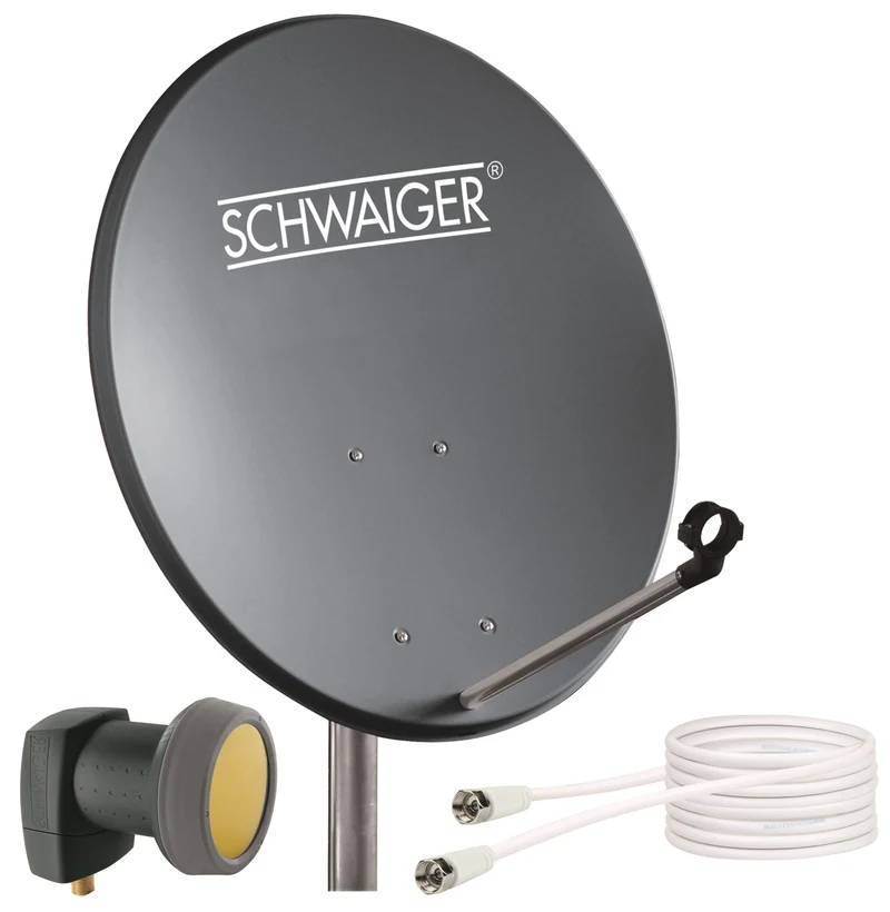 Satellitenanlage Set Anthrazit Stahl 55 cm