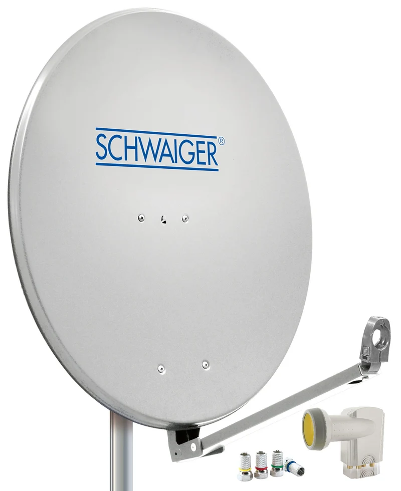 Satellitenanlage Set Hellgrau Aluminium 88 cm