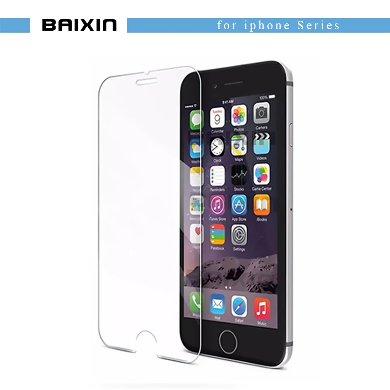 9H tempered glass For iphone X 8 4s 5 5s 5c SE 6 6s plus 7 plus screen protector protective guard film case cover+clean kits