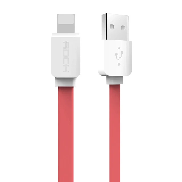 USB Cable for iPhone 8 7 6 6s SE 5s, ROCK Data Sync Flat USB Cable for iPad mini/air/pro for iPhone charger for iPhone X Cable