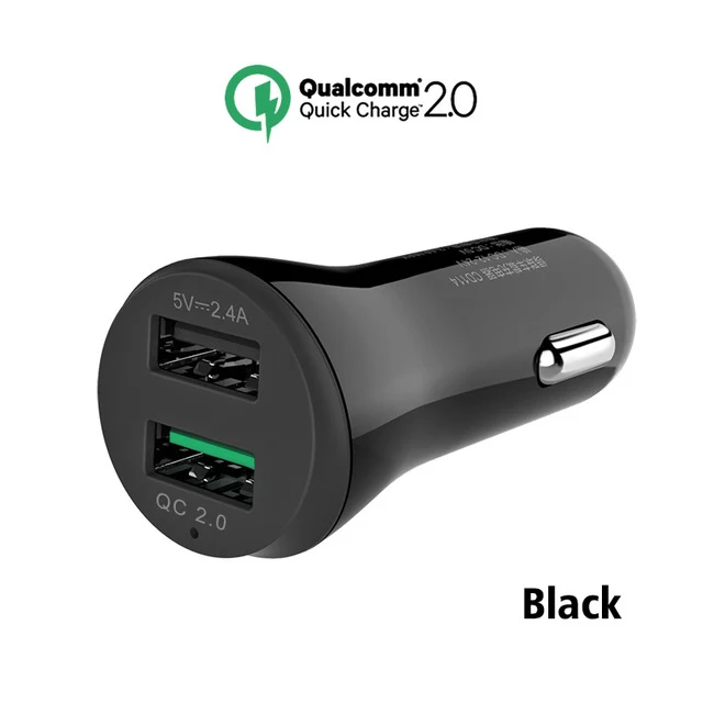 Ugreen Car USB Charger Quick Charge 3.0 2.0 Mobile Phone Charger 2 Port USB Fast Car Charger for Samsung Xiaomi Tablet Charger