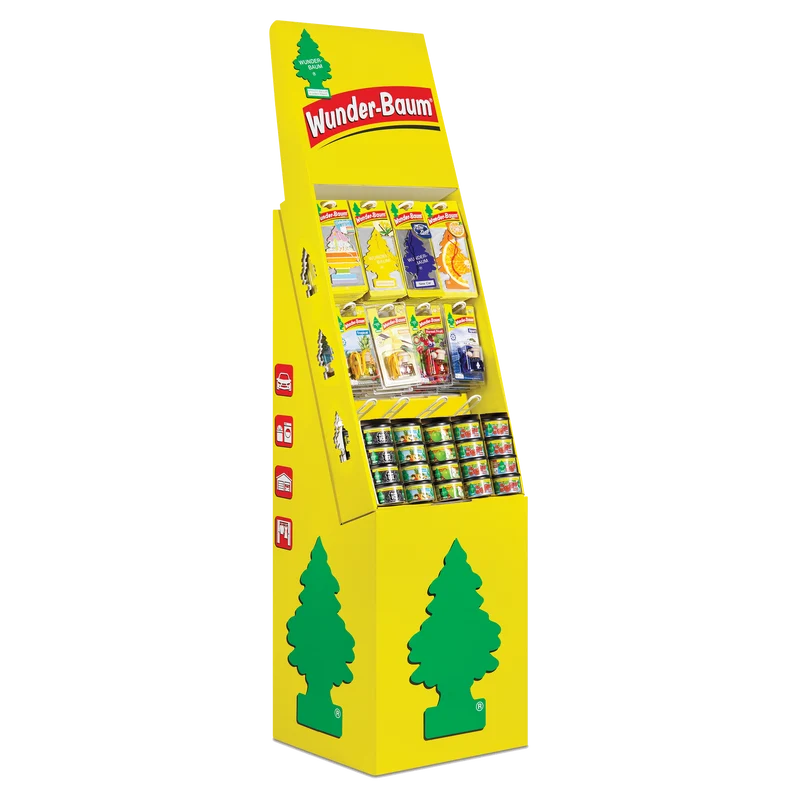 Wunderbaum Bodendisplay - Mix - Duftbäumchen - Flakons - Duftdosen - 152 Teile