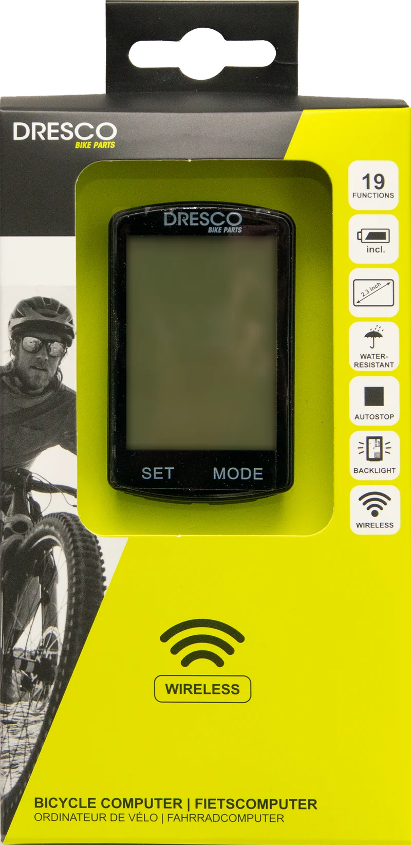 Fahrradcomputer schwarz, drahtlos