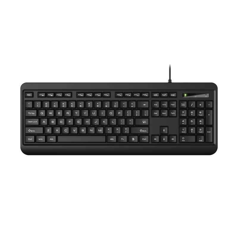 USB-Tastatur - kabelgebunden - 105 Tasten - QWERTZ - 150 cm Kabellänge - schwarz