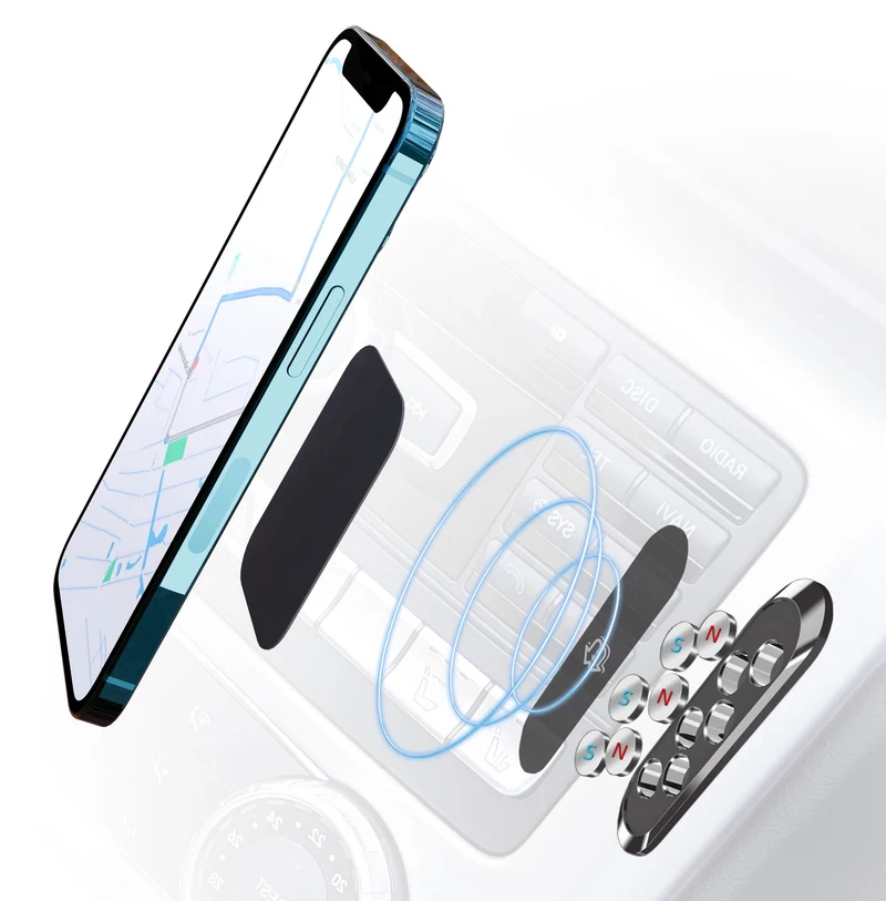 Slim Magnet Handyhalterung für Auto, Büro und Werkstatt (Doppelpack)