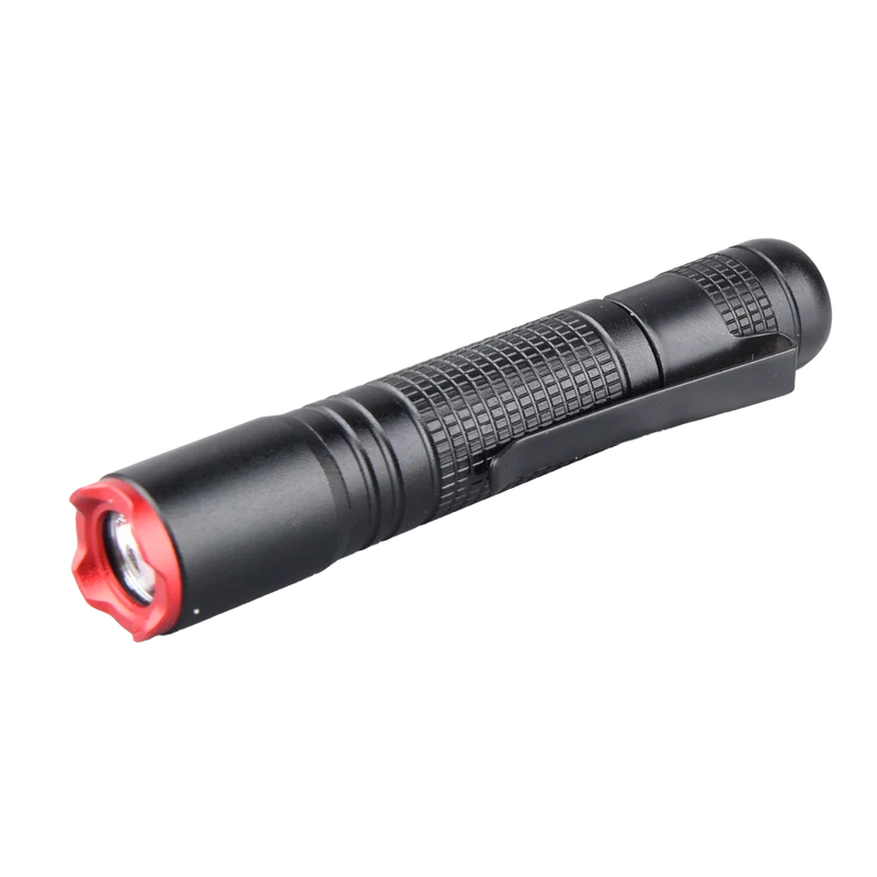 LED Taschenlampe "Pen S" - Cree XTE LED - 80 Lumen - IPX4 - mit Gürtelclip - schwarz