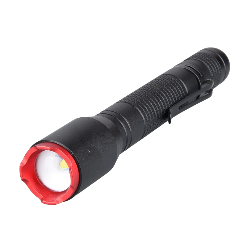 LED Taschenlampe "Pen L" - Cree XTE LED - 250 Lumen - Gürtelclip - zoombar - 3 Modi