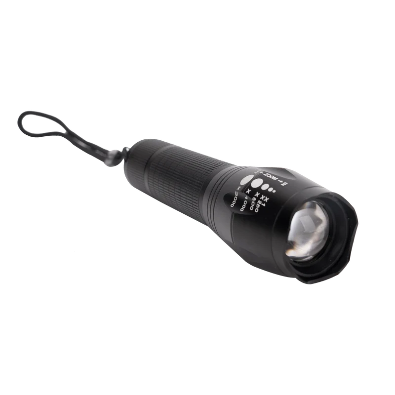 LED Taschenlampe "Travel" - 160 Lumen - 5 Modi - zoombar - mit Handschlaufe