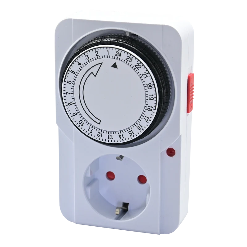 Mechanische Zeitschaltuhr – 15-Min.-Intervalle - 16A - 3680W - 3 Modi - IP20 -weiß