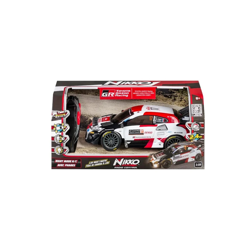 TOYOTA GR Yaris 1:18 WRC - bestuurbare auto met verlichting