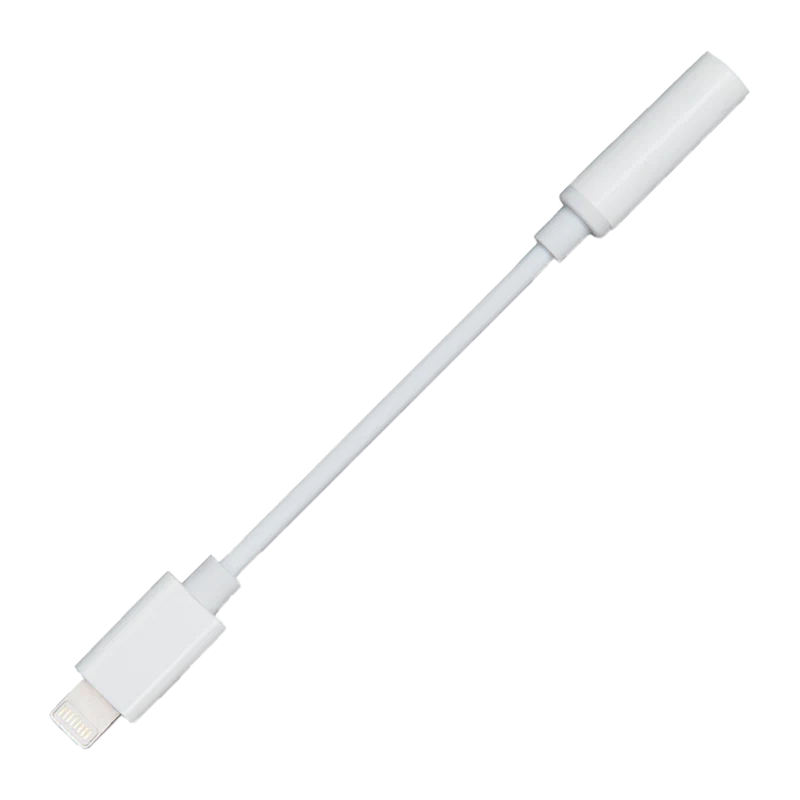 Audio-Adapter - Lightning-Stecker auf 3,5 mm Klinkenbuchse - 10 cm - weiß