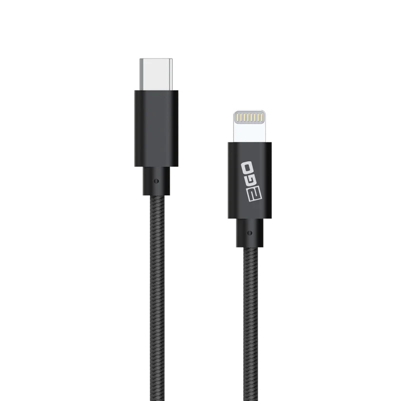 USB Datenkabel - MFI zertifiziert - USB Type-C auf 8-Pin (Lightning) - 100 cm - anthrazit