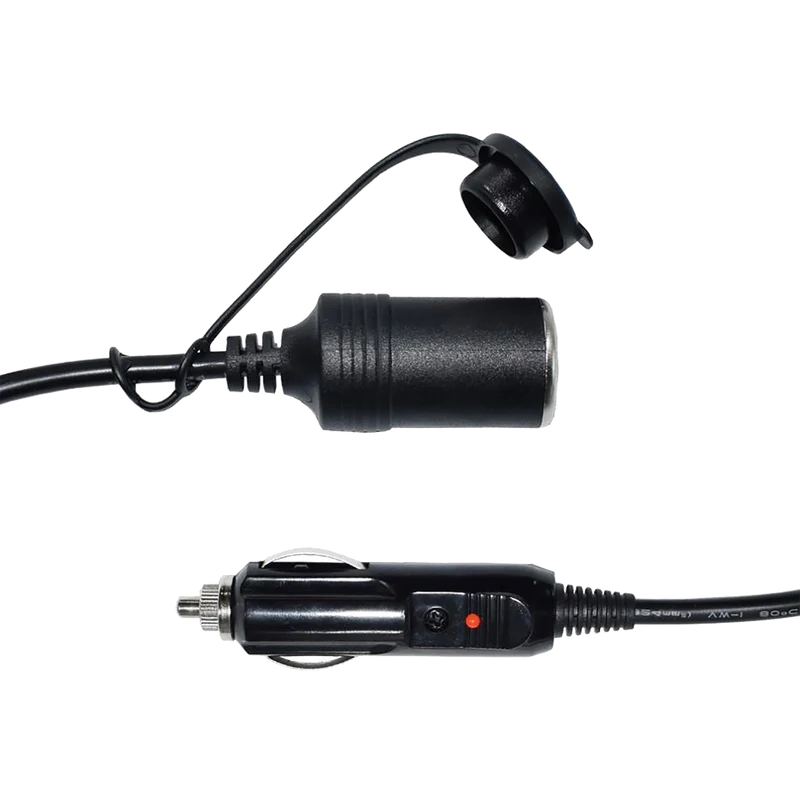 Zigarettenanzünder-Verlängerung - Stecker auf Kupplung - 250 cm - schwarz