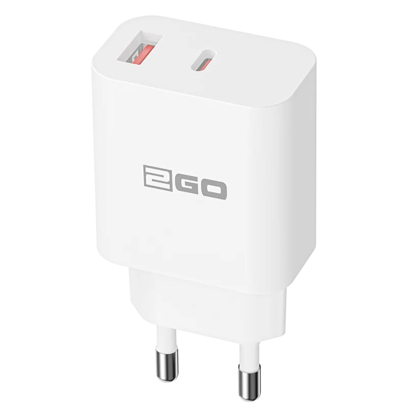 Netz-Ladegerät 100 V - 240 V - Power Delivery - 1 x USB A & 1 x USB Type-C - 20 W - 3000 mA