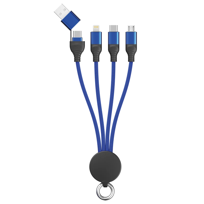 All in One USB Ladekabel - USB A / USB Type-C auf Micro-USB / 8-Pin (Lightning) / USB Type-C - 15 cm - diverse Farben
