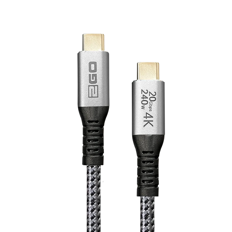 USB Datenkabel - High Speed - USB Type-C auf USB Type-C - diverse Längen - grau