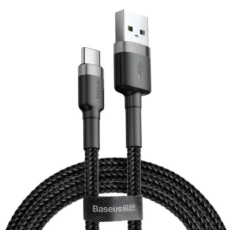 USB - USB-C Kabel 3m Baseus Cafule CATKLF-UG1 Quick Charge 2A Kabel für schnelles Laden