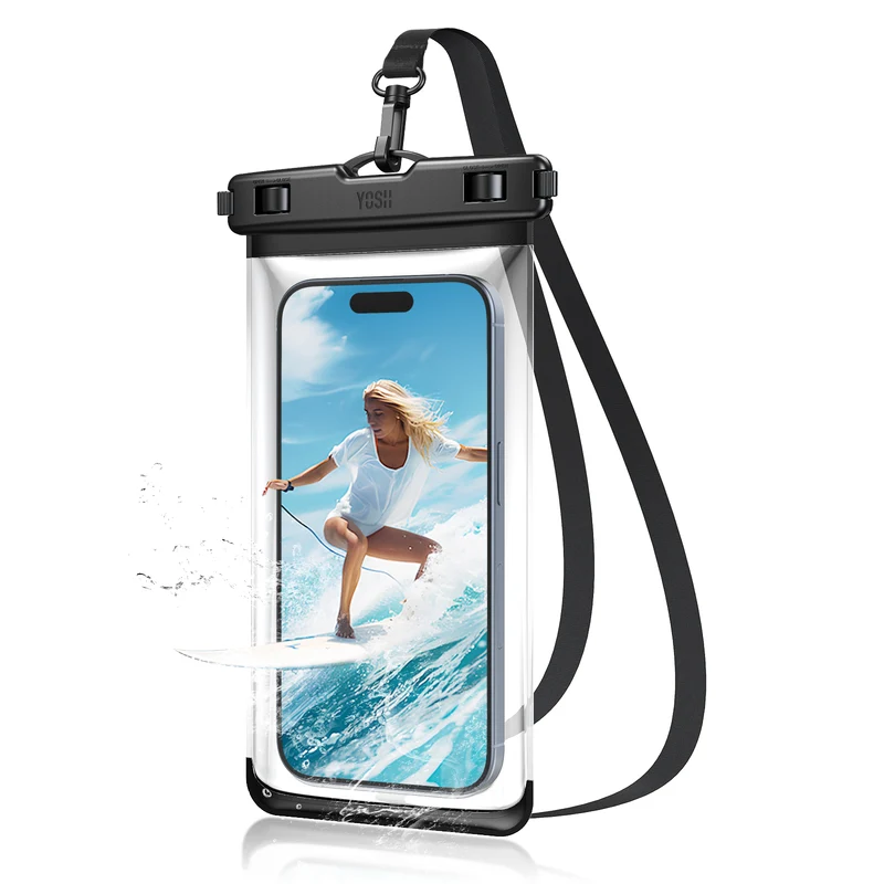 YOSH Waterproof Phone Pouch [Side Button Friendly], IPX8 Waterproof Phone Case for Swimming, Underwater Case Travel Essential for iPhone 17 16 15 14 Pro Max Galaxy S26 S25 S24 S23 Ultra up to 7.2"