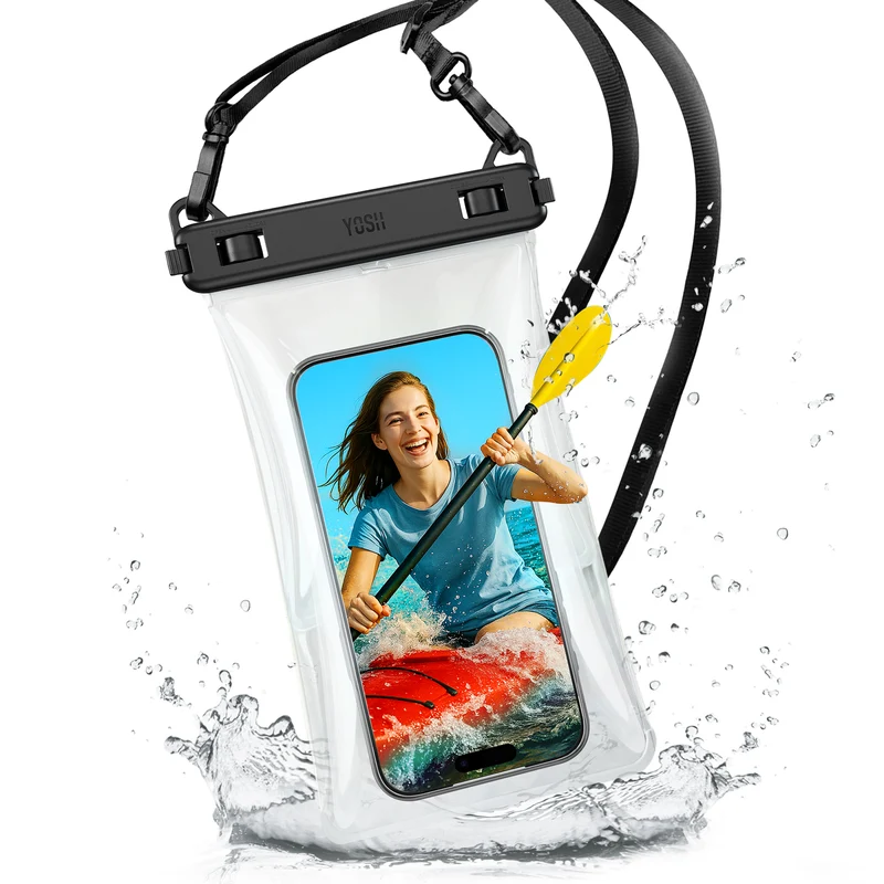 YOSH 7.5 inch Large Capacity Waterproof Phone Pouch Floating [3D Seamless Body], IPX8 TPU Waterproof Phone Case for Swimming Kayaking Surfing for iPhone 17 16 15 14 Pro Max Samsung S26 S25 S24Ultra