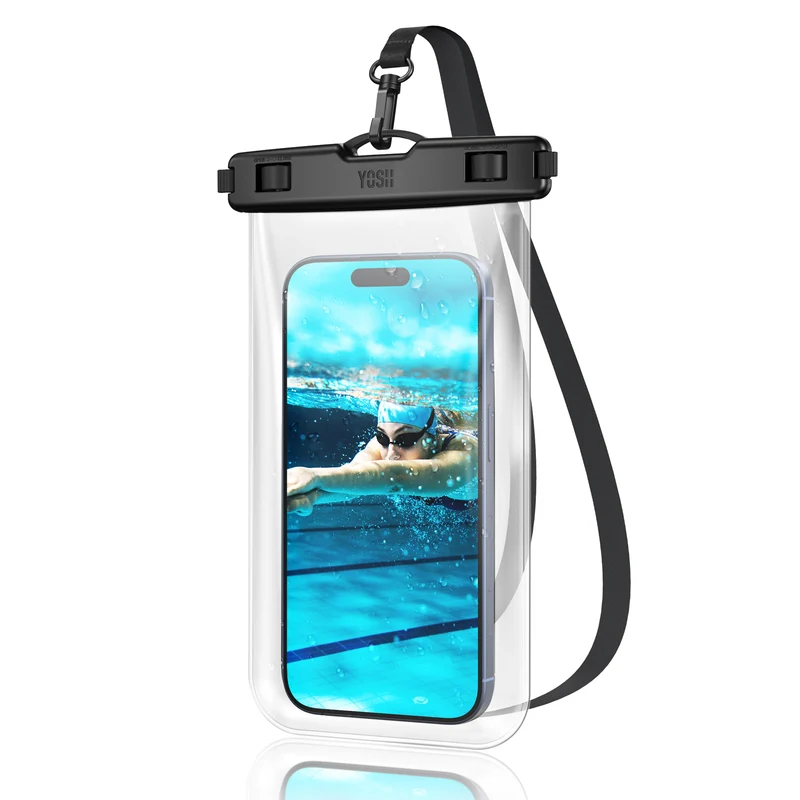 YOSH Waterproof Phone Pouch [Borderless Design], IPX8 Waterproof Phone Case for Swimming, Underwater Phone Case for iPhone 17 16 15 14 Plus 13 Pro Max 12 11, Samsung S26 S25 S24, Xiaomi 14 Pro up to 7.2"