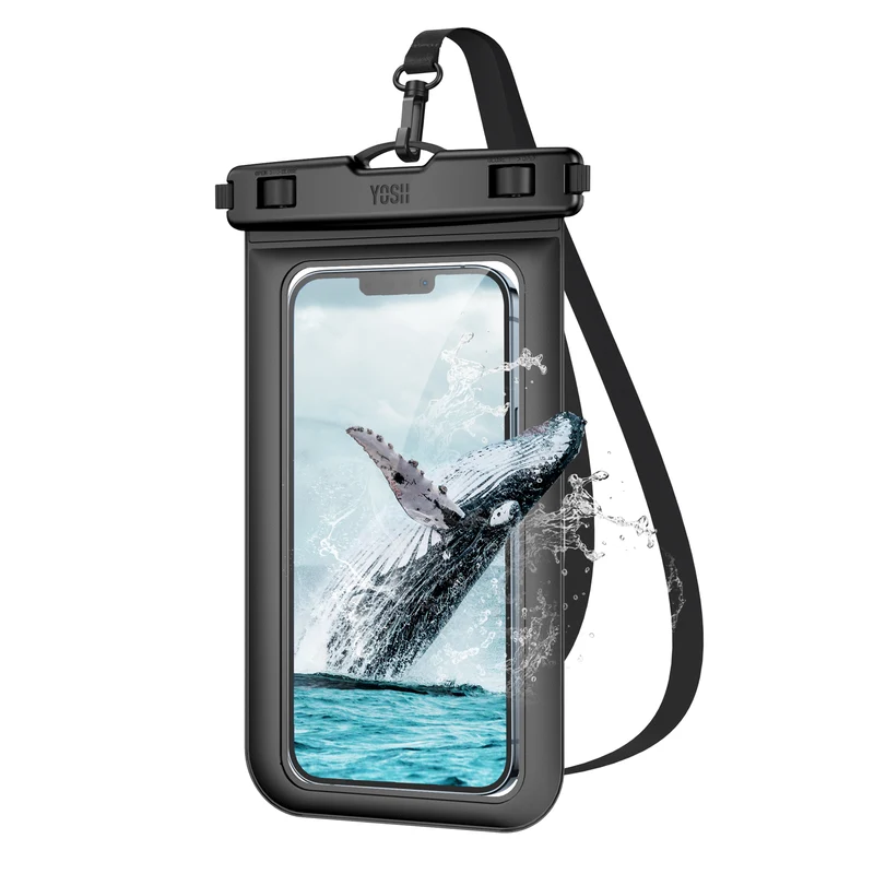YOSH IPX8 Waterproof Phone Pouch with Lanyard, Waterproof Phone Case for Swimming Dry Bag Underwater for Snorkeling Boating Fishing for iPhone 17 16 15 14 Pro X Samsung S26 S25 S24 up to 6.8"