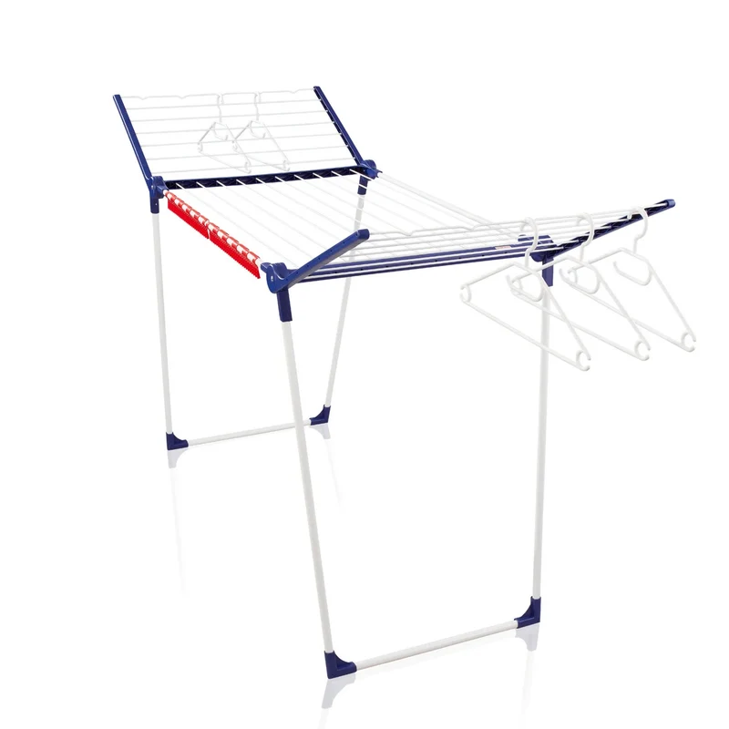 Pegasus 200 Solid Wäscheständer von Leifheit, 20 m Leinenlänge, stabile parallele Beine, wetterfest, 2 Wäschehalter, 81520