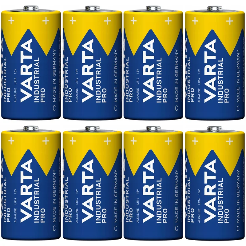 8x Batterie R-14 LR14 C 1,5 V Alkaline Varta Industrial Pro
