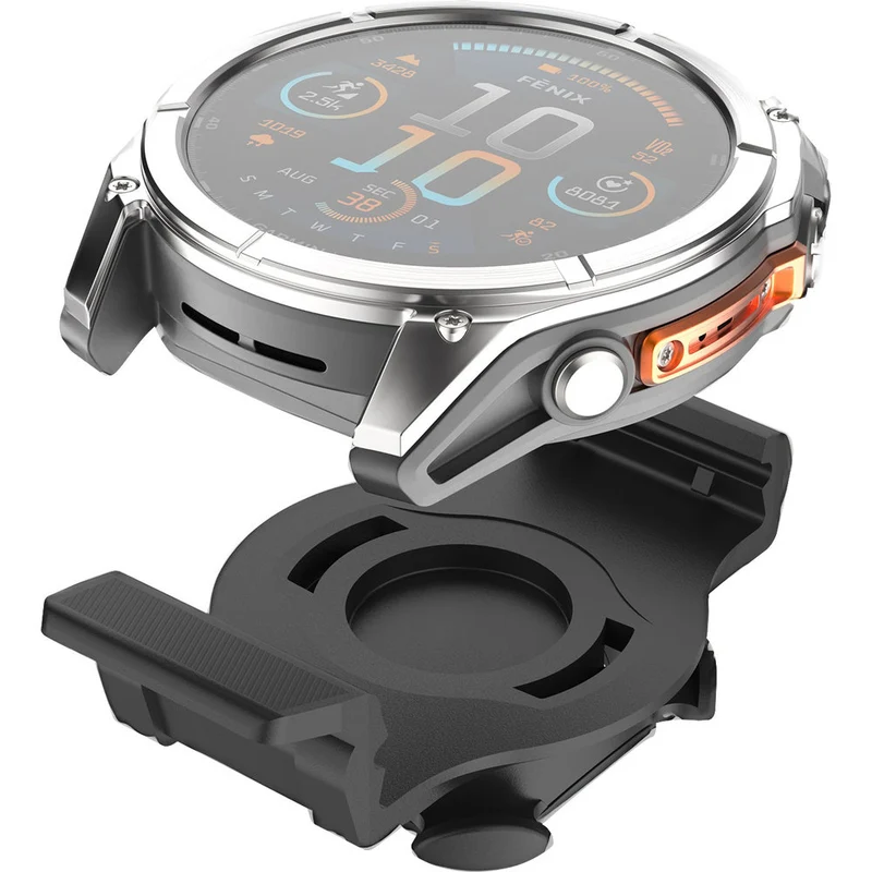 Halterung für Fahrrad und Motorrad für Garmin Smartwatch 22 mm, Fixed Dock, Schwarz