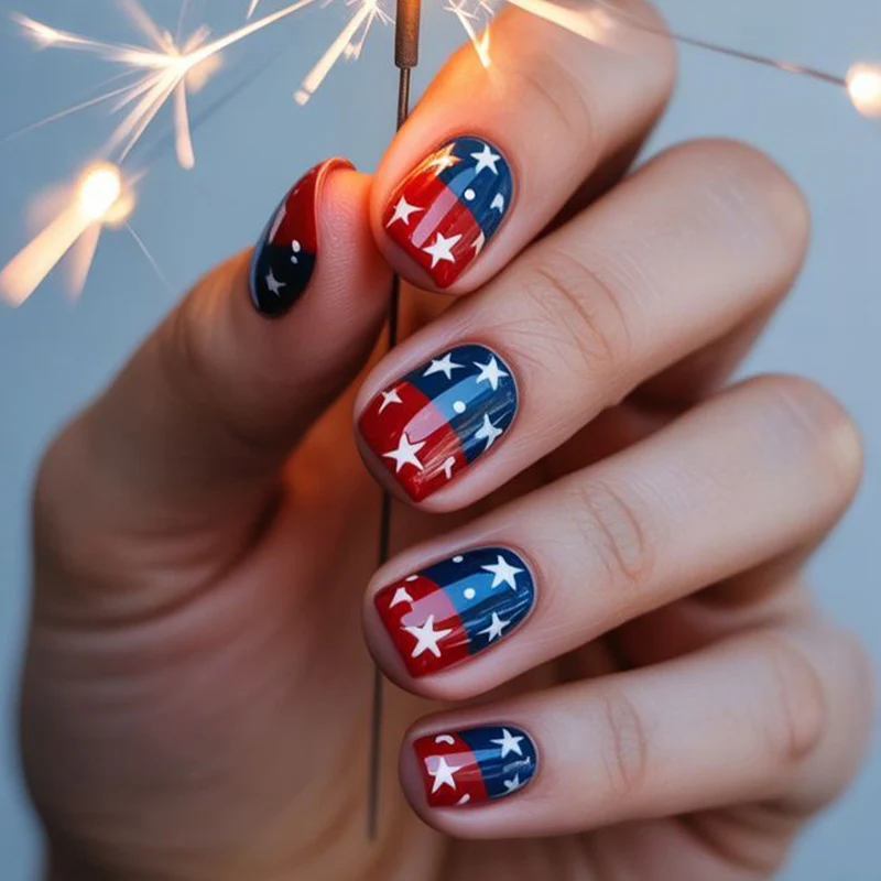 Patriotische Nagelkunst Design Karnz