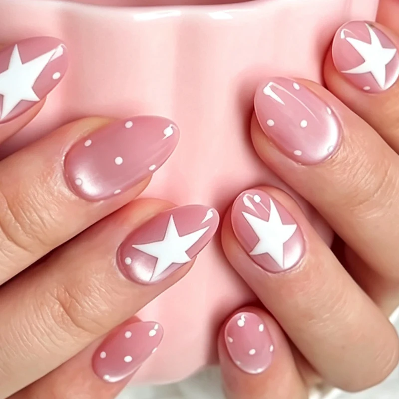 Sternenmuster Nagelkunst Karnz