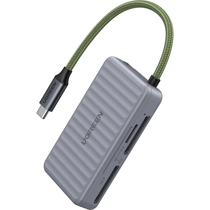 Kartenleser USB-C Ugreen CM868 2x SD 1x TF 170 MB/s, Grau